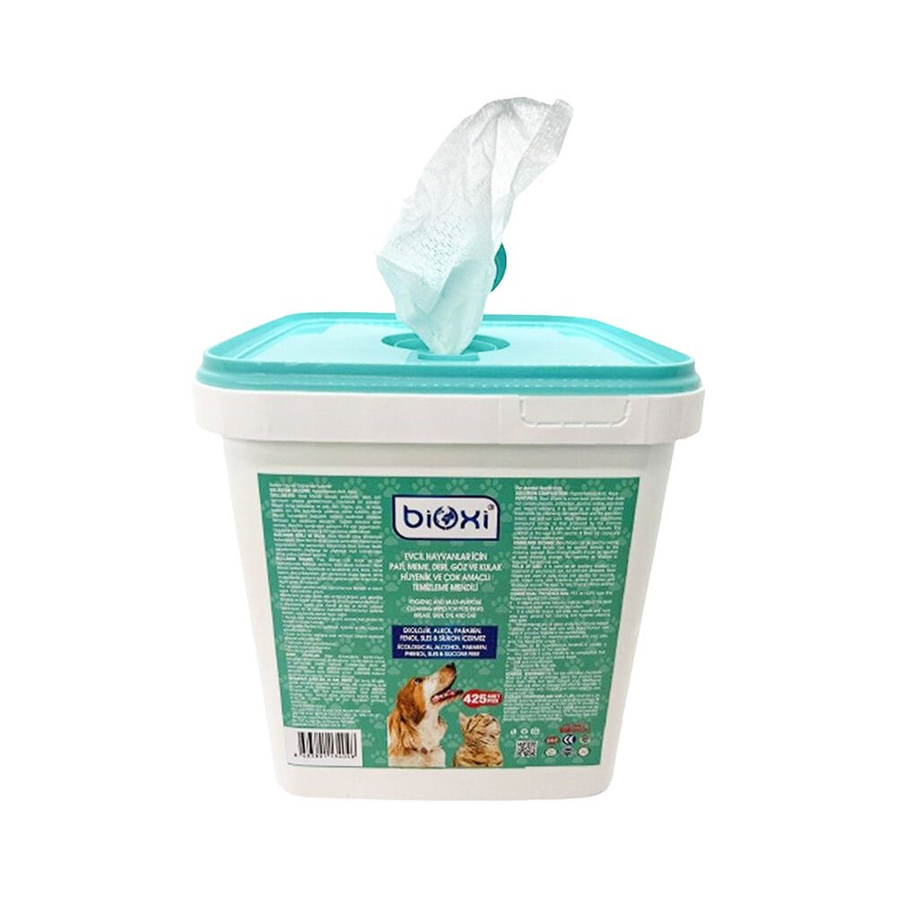 Bioxi Evcil Hayvanlar İçin Hijyenik ve Çok Amaçlı Temizleme Kova Mendil (300lü)