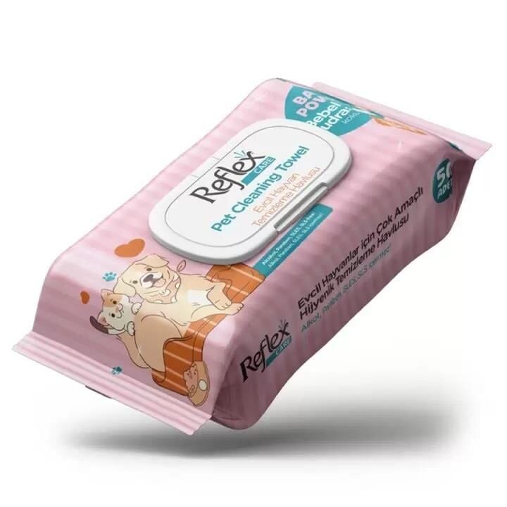 Reflex Care Evcil Hayvanlar İçin Temizlik Havlusu 50 li