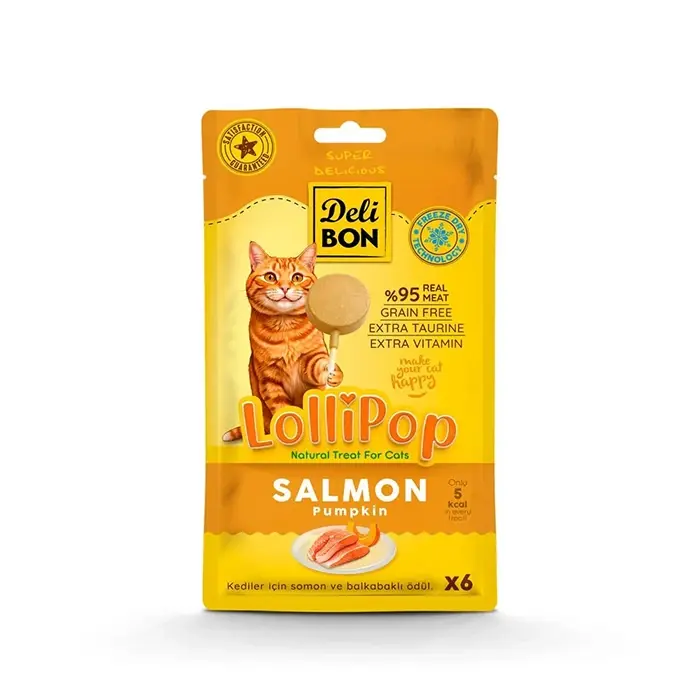 Delibon Somonlu Lolipop Kedi Ödül Maması 6lı