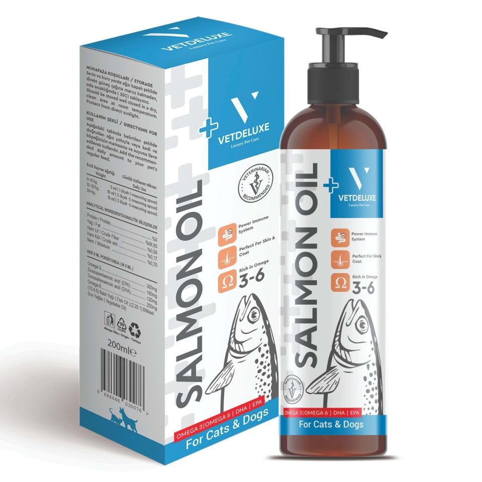 VETDELUXE Somon Yağı 200 ml