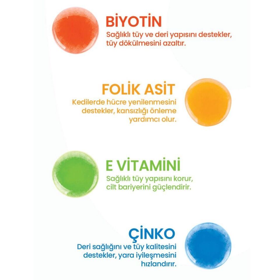 Cleanimal Kediler İçin Tüy Dökülme Önleyici Besin Takviyesi 50 ml