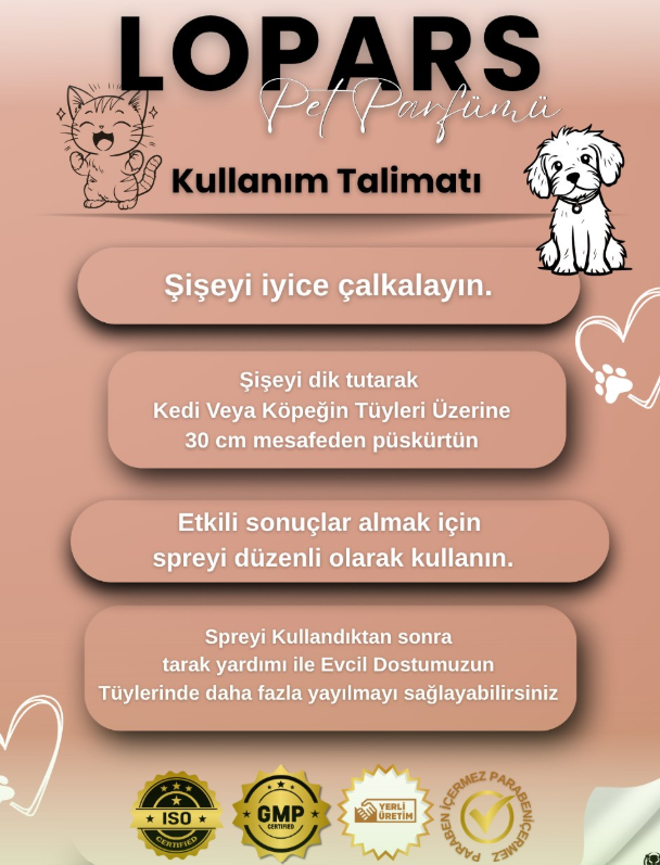 Lopars Lyon Evcil Hayvan Parfümü 100ml