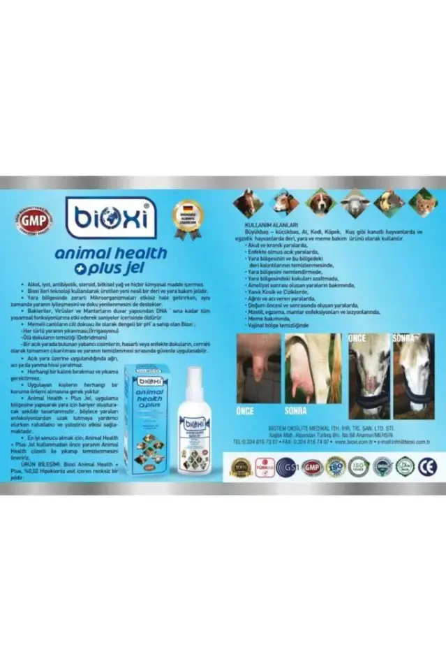 Bioxi Animal Health Plus Yara Bakım ve Temizleme Jeli (100 ml)