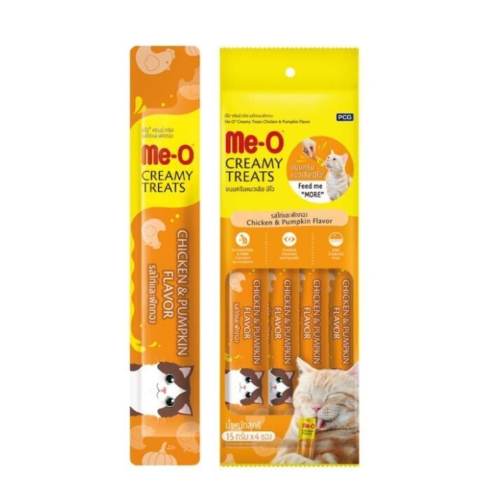 Me-O Krema Kedi Ödülü Tavuklu Bal Kabaklı 4 x 15 Gr