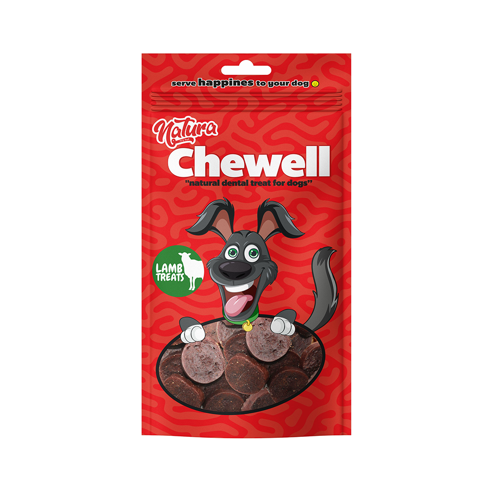 Natura Chewell Kuzu Etli Yuvarlak Yumuşak Köpek Ödül Maması (100 g)