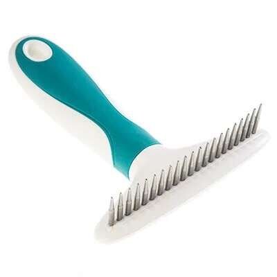 Gimdog 57531 Köpekler için Tek Şerit Kısa ve Kalın Uçlu Tüy Alıcı Tırmık Tarak 12 x 15 Cm