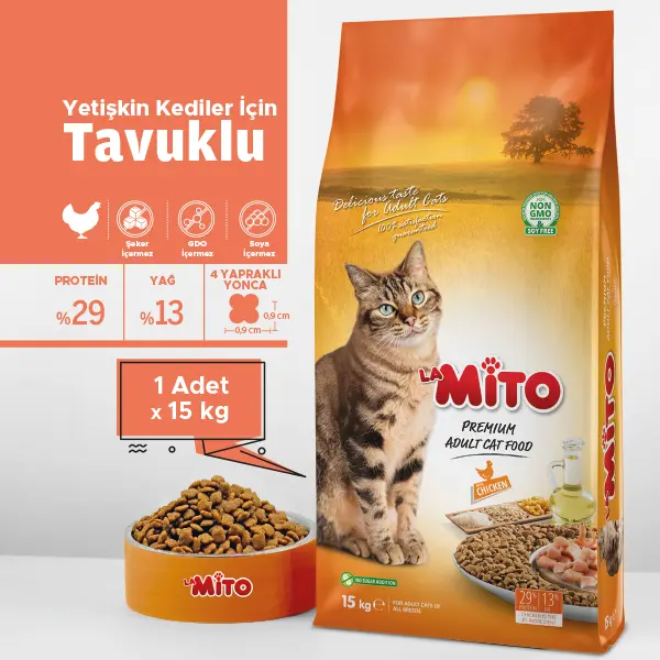 LaMito Adult Cat Tavuklu Yetişkin Kedi Maması
