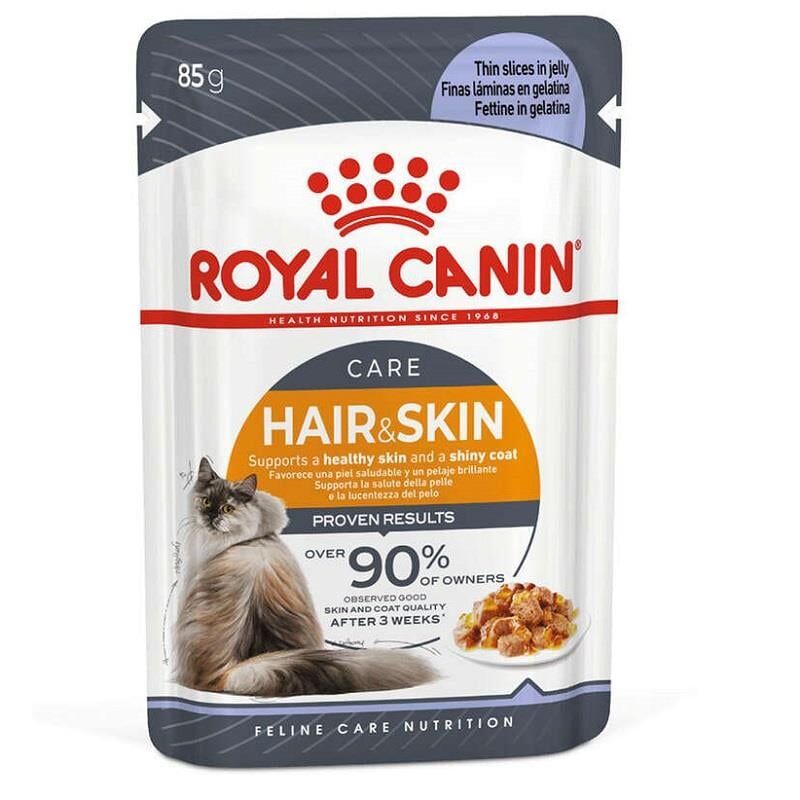 Royal Canin Hair&Skin Jelly Kedi Konservesi 85 Gr