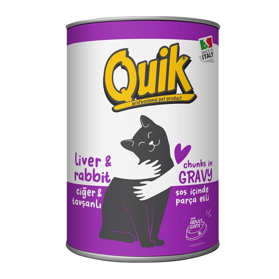 Quik Ciğer-Tavşanlı Kedi Konservesi 415 Gr