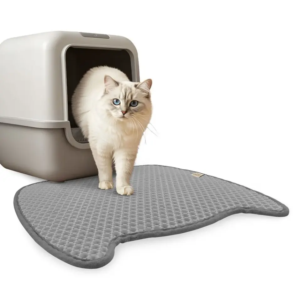 Cattie Taraklı Model Kum Toplayıcı Fonksiyonel Kedi Paspası Grey - Kedi Model M Boy