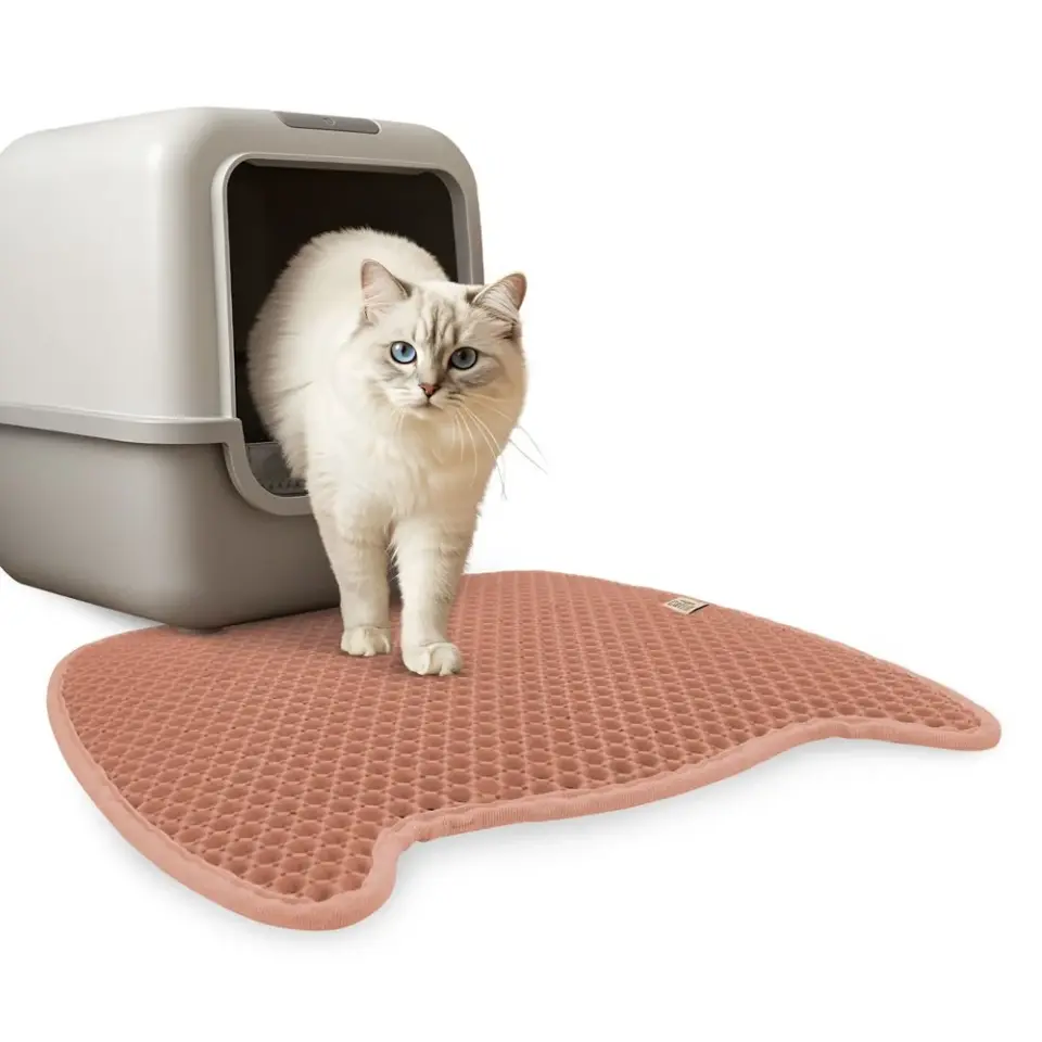 Cattie Taraklı Model Kum Toplayıcı Fonksiyonel Kedi Paspası Pink - Kedi Model M Boy