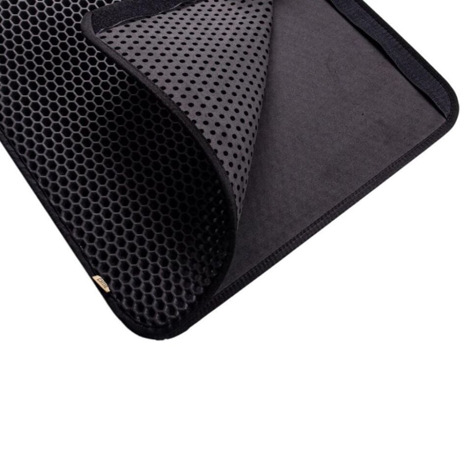 Cattie Altıgen Model Kum Toplayıcı Fonksiyonel Kedi Paspası Siyah 50×75 Cm