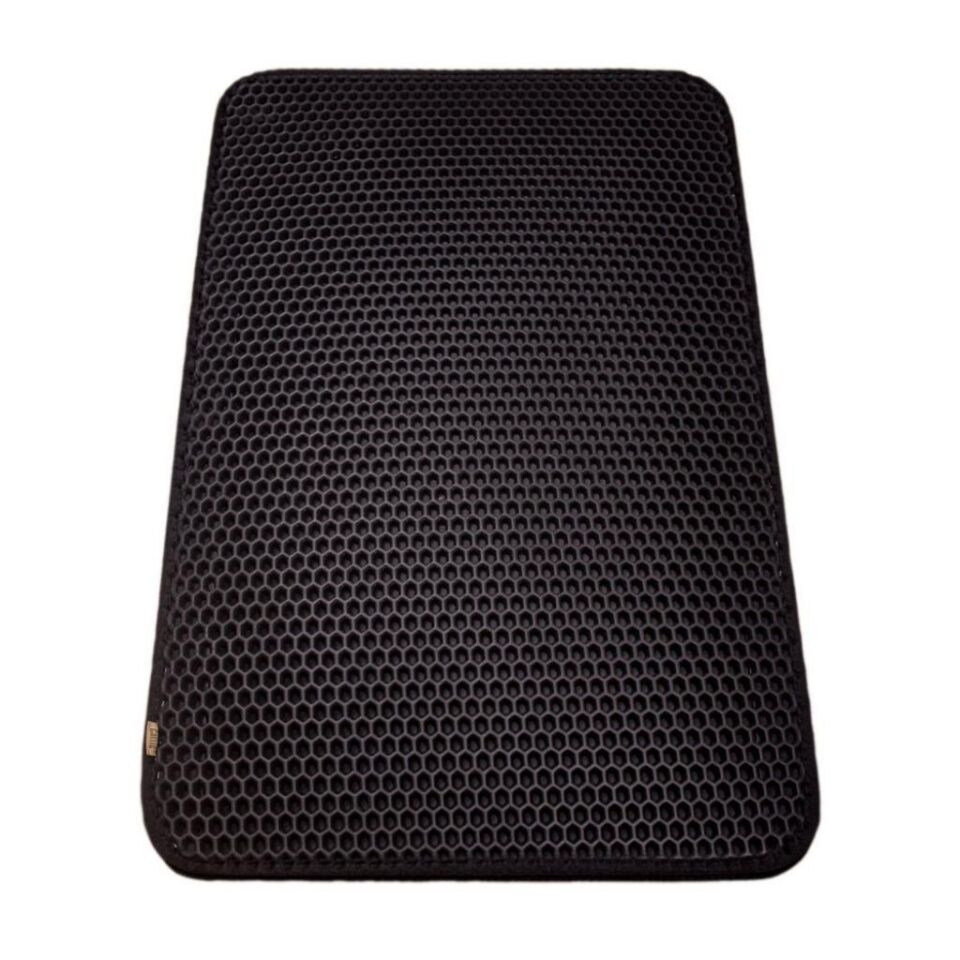 Cattie Altıgen Model Kum Toplayıcı Fonksiyonel Kedi Paspası Siyah 50×75 Cm