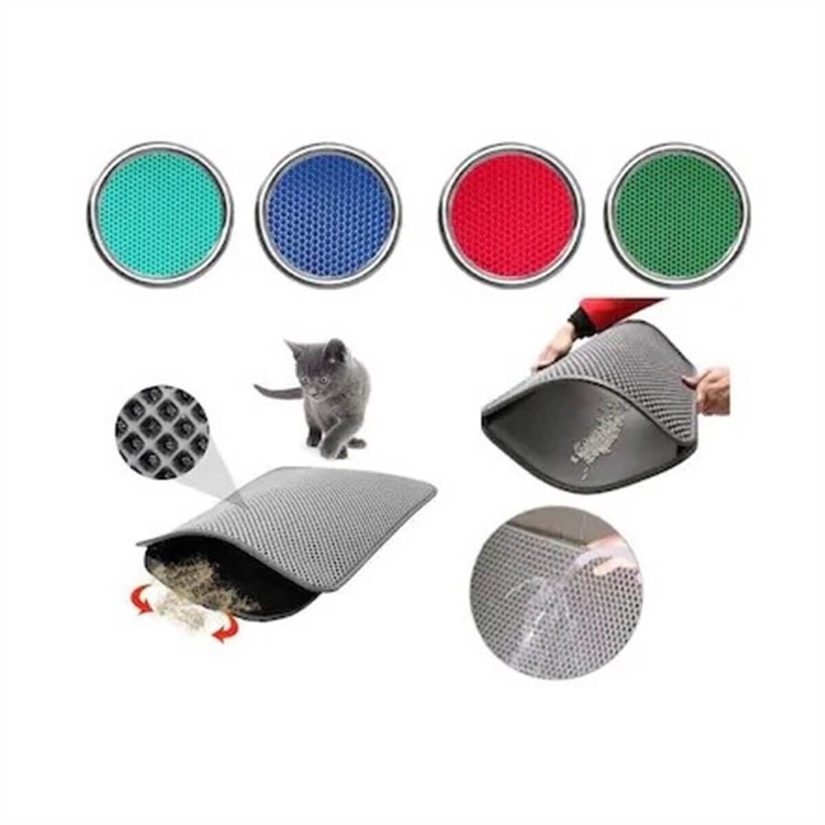 Elekli Kedi Tuvalet Önü Paspası 60 x 45 cm LACİVERT