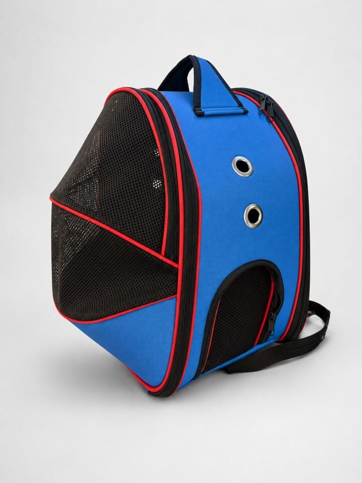 Fileli Astronot Mavi Kedi Köpek Taşıma 42x33x22