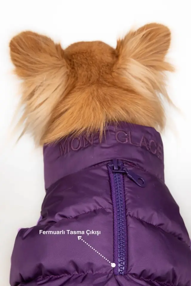 Salya Puffer su geçirmez köpek mont, Mor
