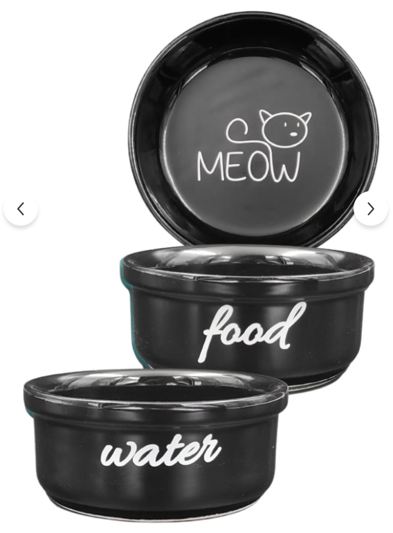 Yüksekliği Ayarlanabilir Seramik Kedi Mama ve Su Kabı | Yavru ve Yetişkin Kedi İçin Uygun 300 ml