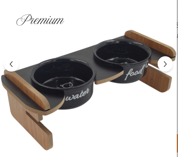 Yüksekliği Ayarlanabilir Seramik Kedi Mama ve Su Kabı | Yavru ve Yetişkin Kedi İçin Uygun 300 ml