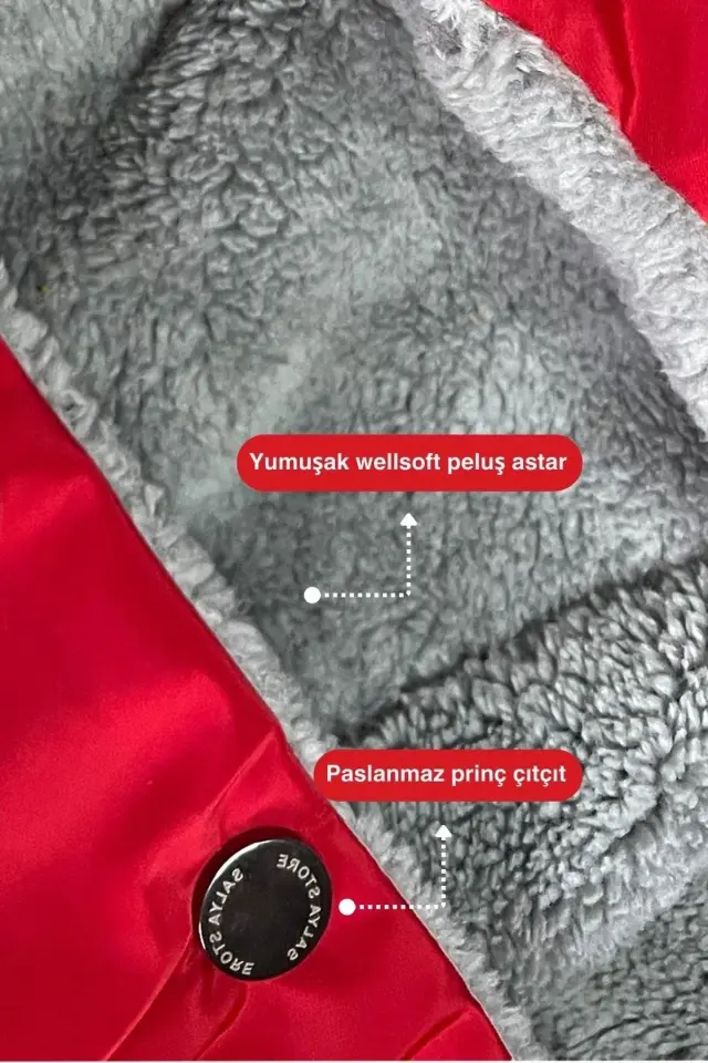Salya Su Geçirmez Köpek Yağmurluğu, Küçük Irk Köpek Kıyafeti, Kırmızı