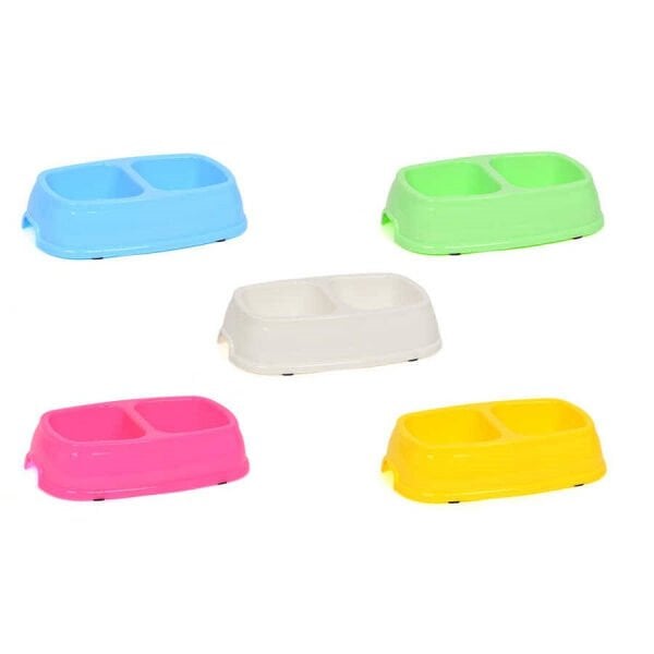 Flip Kedi ve Küçük Irk Köpekler için İkili Mama ve Su Kabı 2x200ml