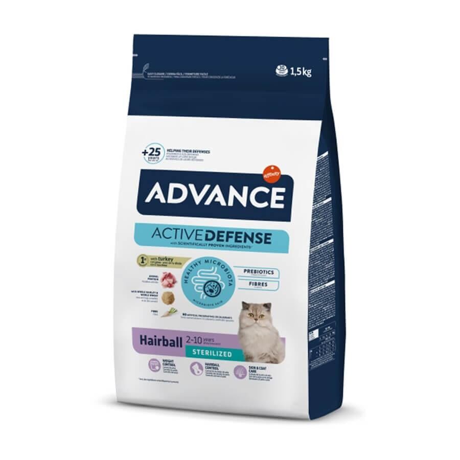 Advance Cat Sterilized Hairball Hindili Kısır Kedi Maması 1,5 Kg
