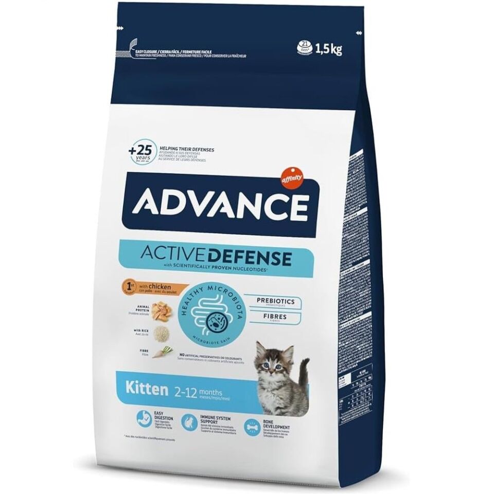 Advance Cat Kitten Tavuklu Pirinçli Yavru Kedi Maması 1,5 Kg