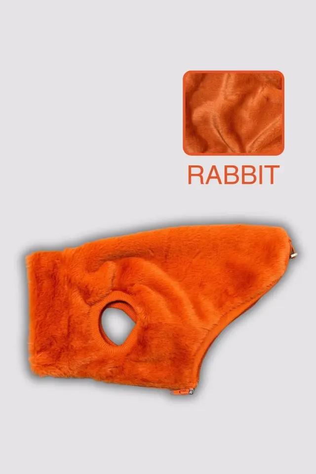 Salya Rabbit ultra soft peluş köpek kıyafeti, Turuncu