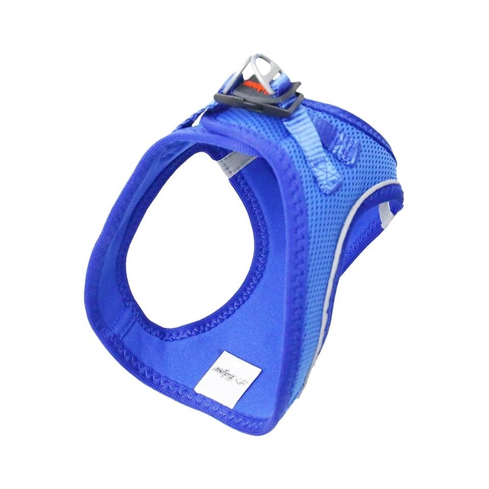 Luckypaw Small Saks Mavi Air-Mesh Göğüs Tasması