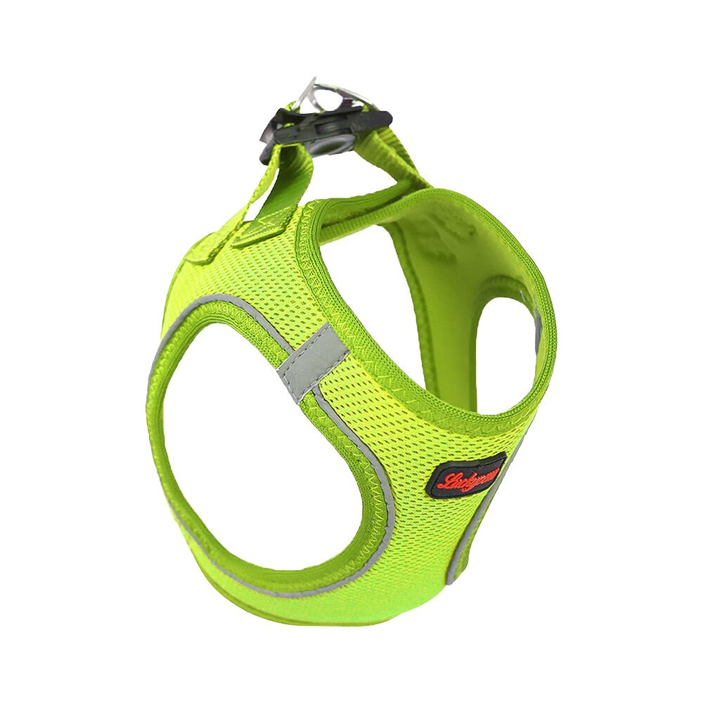 Luckypaw XXSmall Neon Lime Air-Mesh Göğüs Tasması
