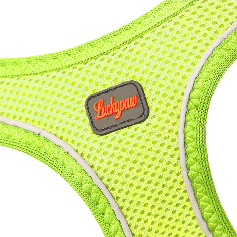 Luckypaw XXSmall Neon Lime Air-Mesh Göğüs Tasması