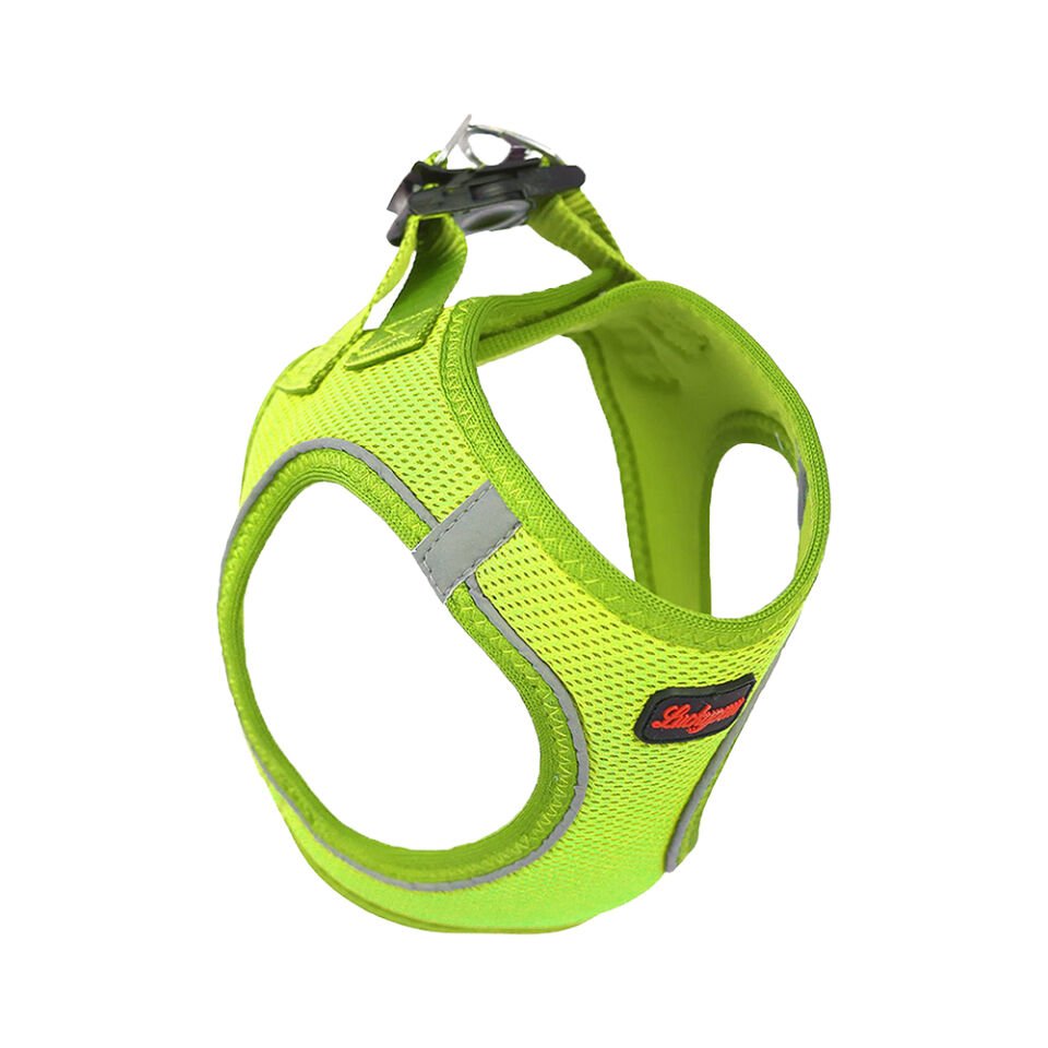Luckypaw Medium Neon Lime Air-Mesh Göğüs Tasması