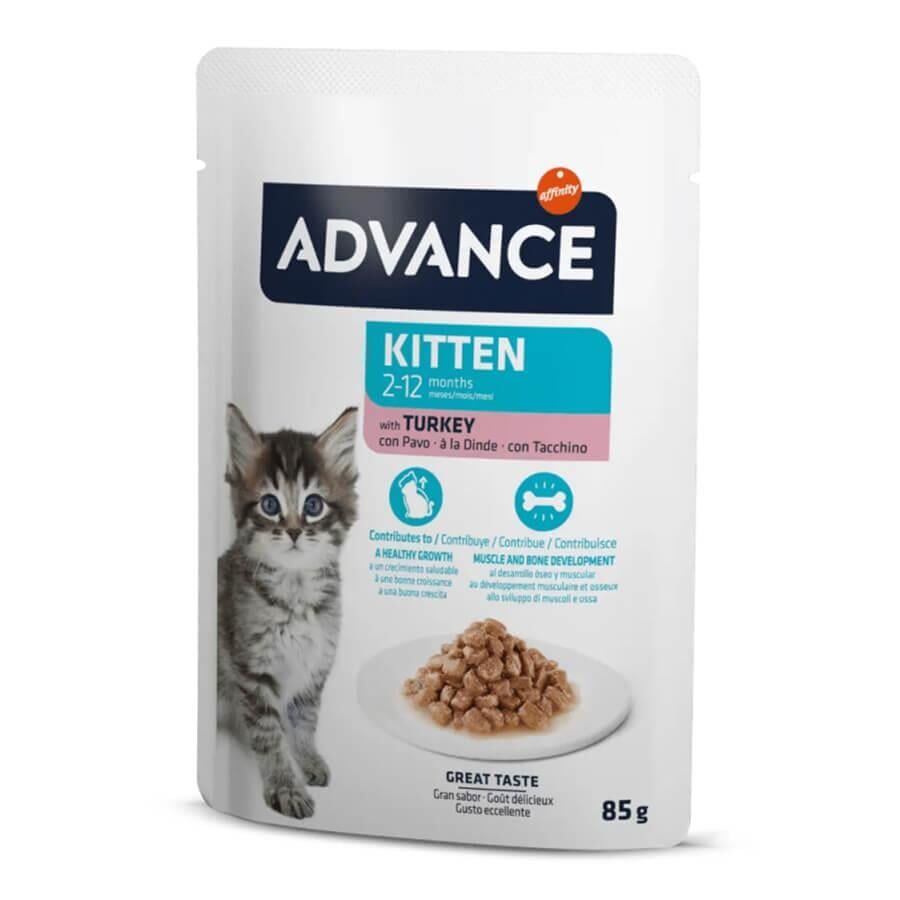 Advance Cat Kitten Turkey Pouch Yaş Mama 85gr