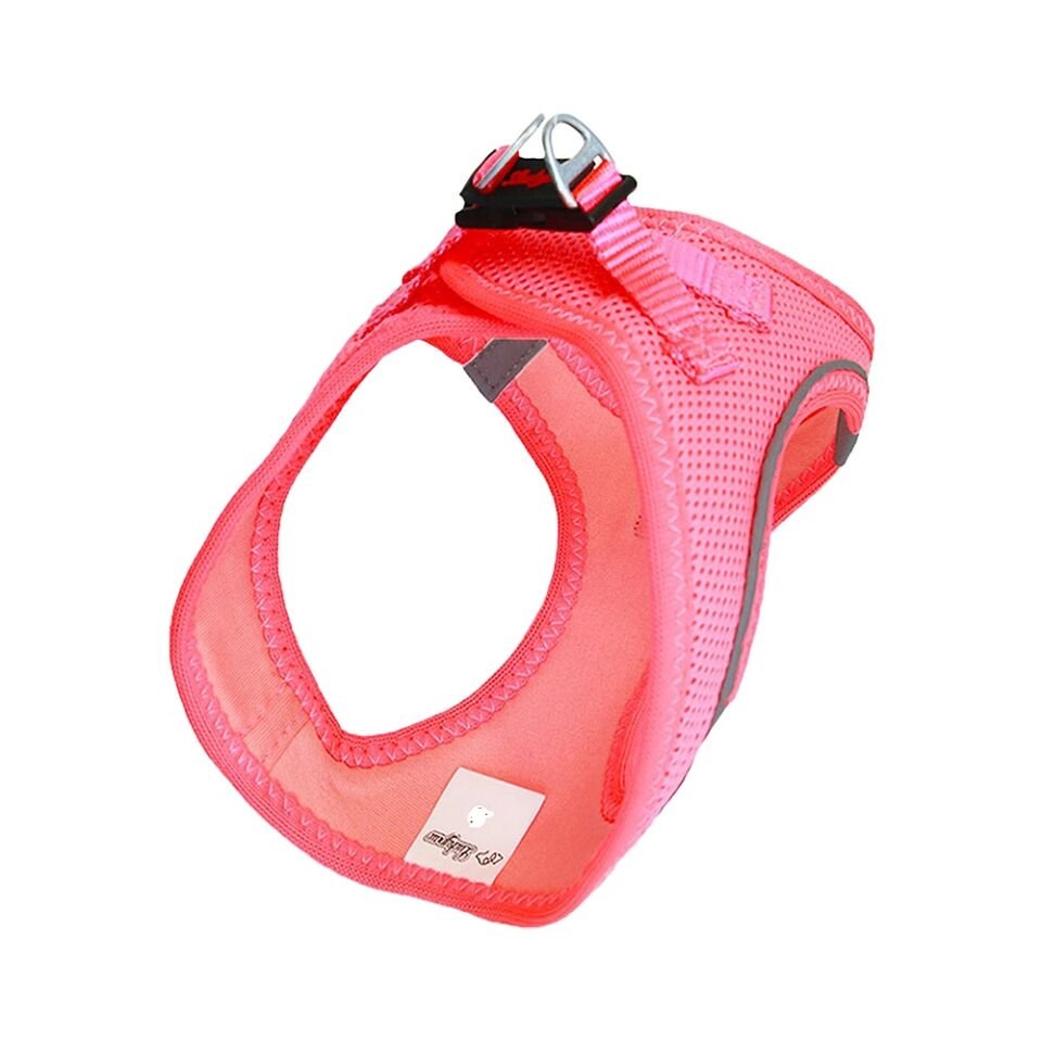 Luckypaw Large Neon Pembe Air-Mesh Göğüs Tasması