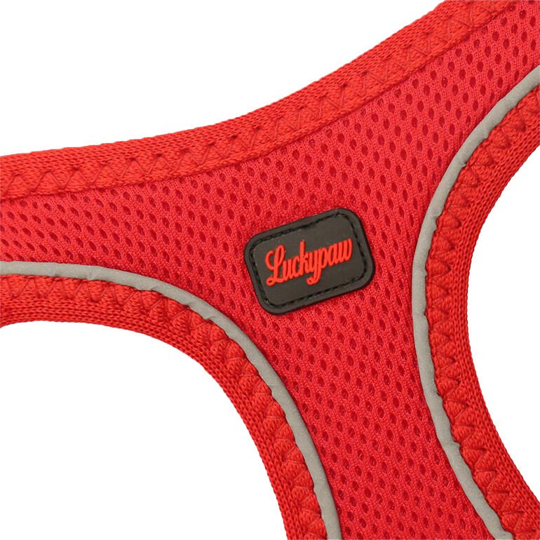 Luckypaw Large Kırmızı Air-Mesh Göğüs Tasması