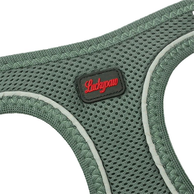 Luckypaw XLarge Koyu Yeşil Air-Mesh Göğüs Tasması
