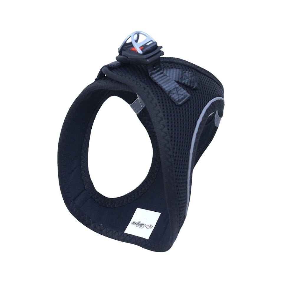 Luckypaw XSmall Siyah Air-Mesh Göğüs Tasması