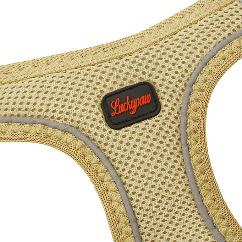 Luckypaw Large Açık Kahverengi Air-Mesh Göğüs Tasması