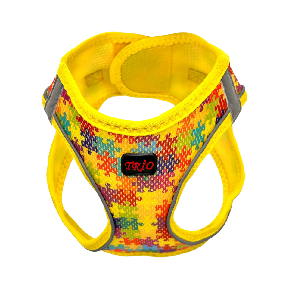 Luckypaw Trio Air-Mesh Puzzle Kedi ve Köpek Göğüs Tasması (S)