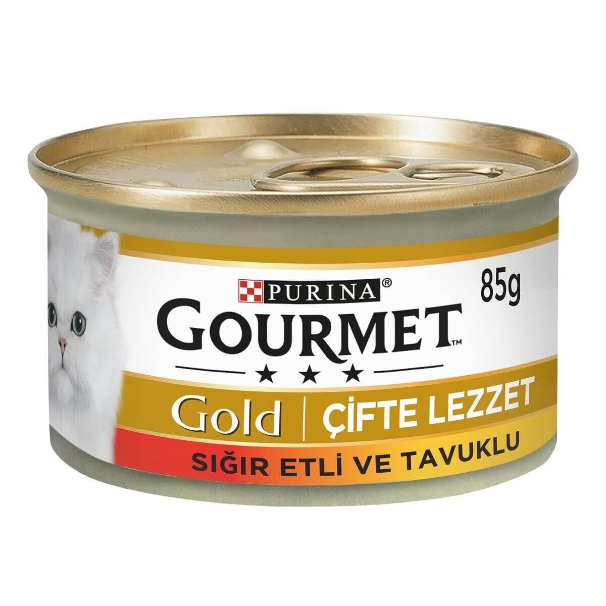 Gourmet Gold Sığır Etli Tavuklu Kedi Konservesi 85 Gr