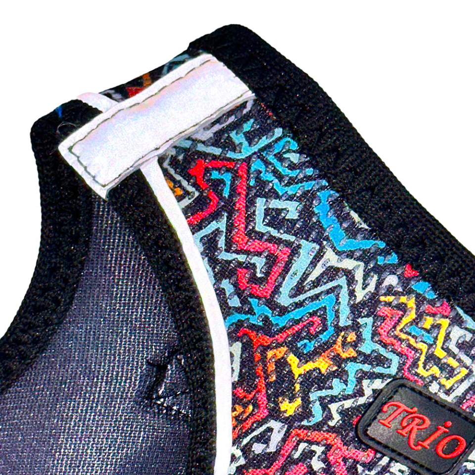 Luckypaw Air-Mesh Graffiti Kedi ve Köpek Göğüs Tasması (S)