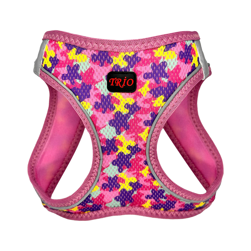 Luckypaw Air-Mesh Rose Kedi ve Köpek Göğüs Tasması (XS)