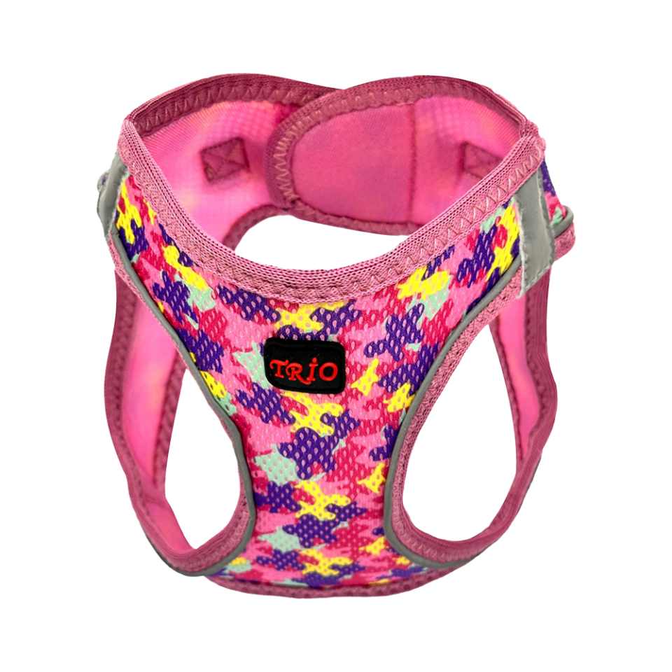 Luckypaw Air-Mesh Rose Kedi ve Köpek Göğüs Tasması (M)