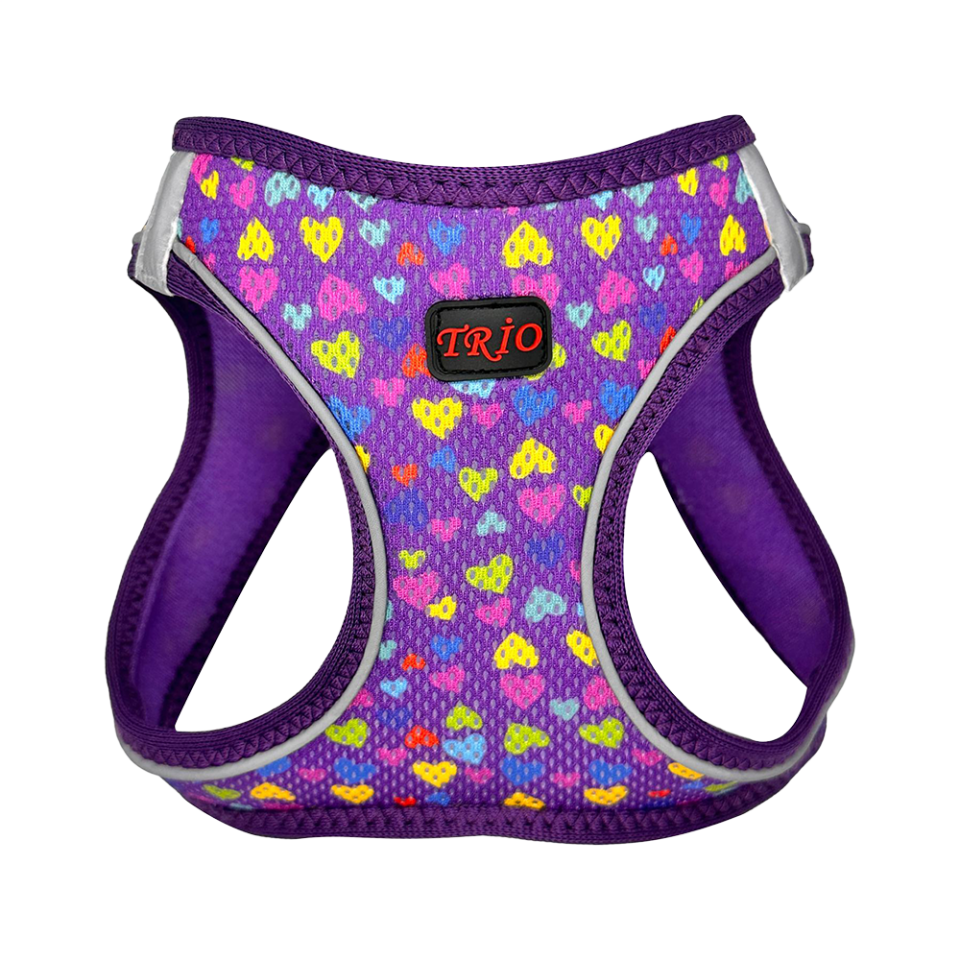 Luckypaw Air-Mesh Hearts Kedi ve Köpek Göğüs Tasması (M)