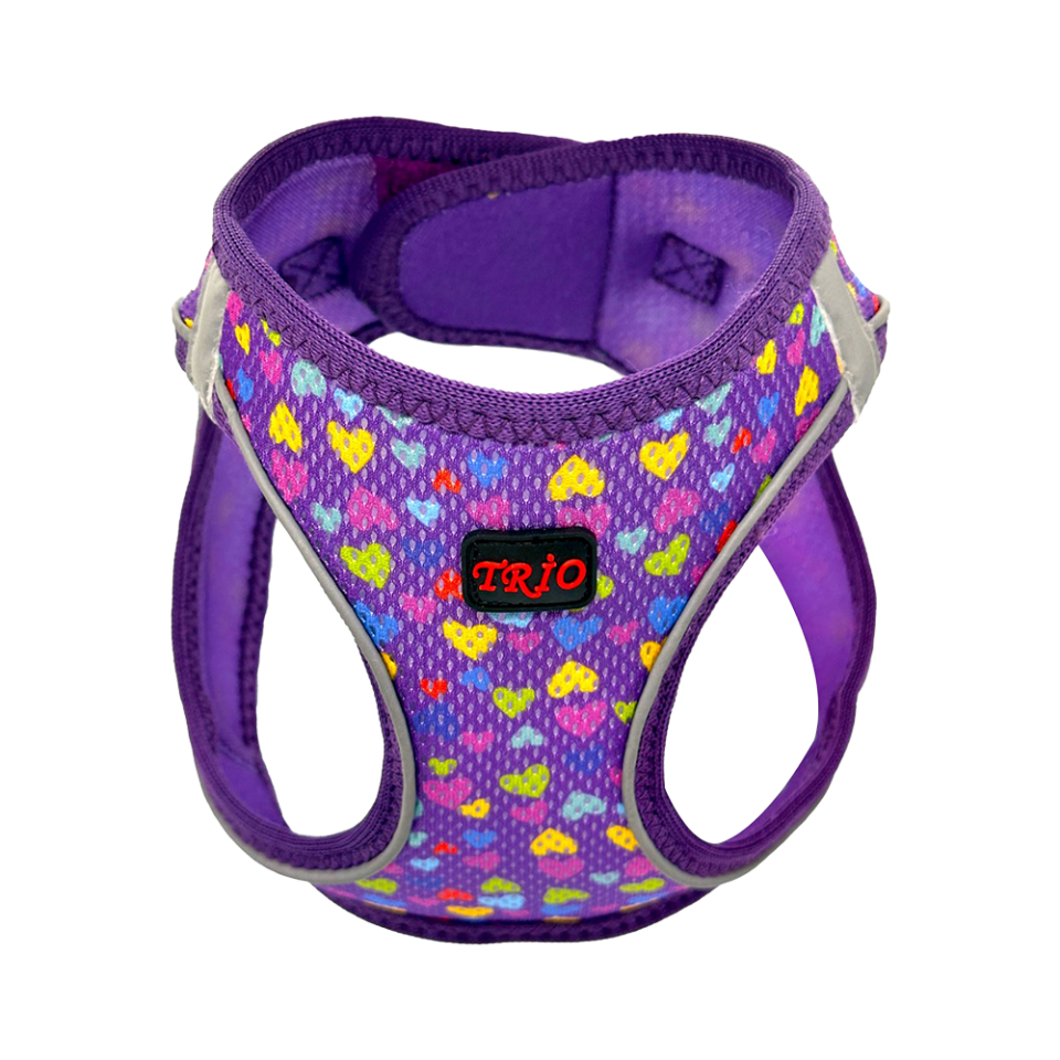 Luckypaw Air-Mesh Hearts Kedi ve Köpek Göğüs Tasması (M)