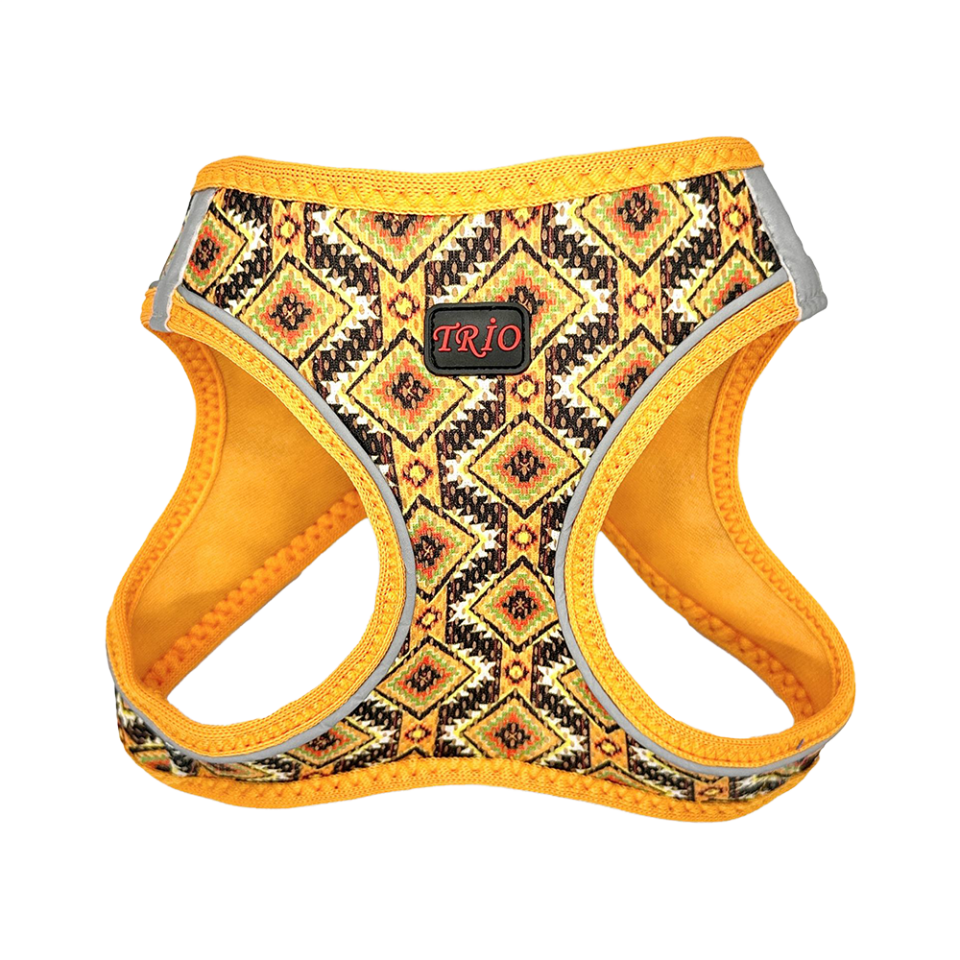 Luckypaw Air-Mesh Ethnic Kedi ve Köpek Göğüs Tasması (S)