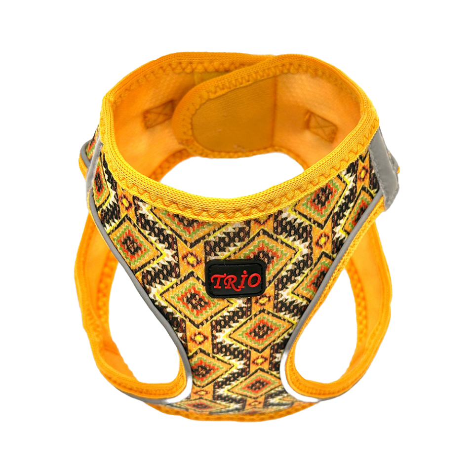 Luckypaw Air-Mesh Ethnic Kedi ve Köpek Göğüs Tasması (XL)