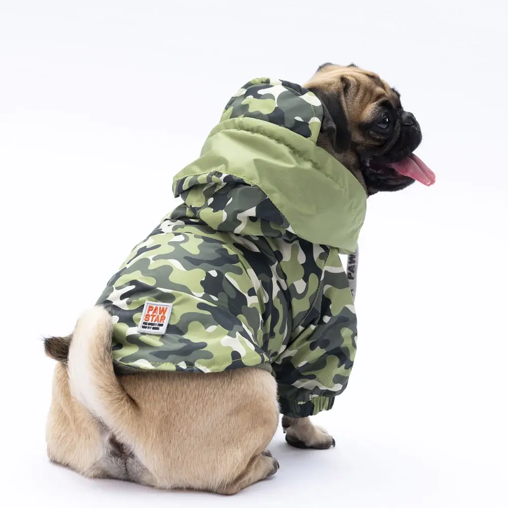 Pawstar Yeşil Dijon Köpek Mont Köpek Yağmurluk Köpek Kıyafeti Köpek Elbisesi