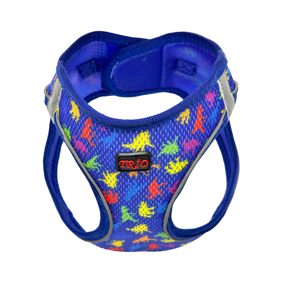 Luckypaw Air-Mesh Dino Kedi ve Köpek Göğüs Tasması (L)