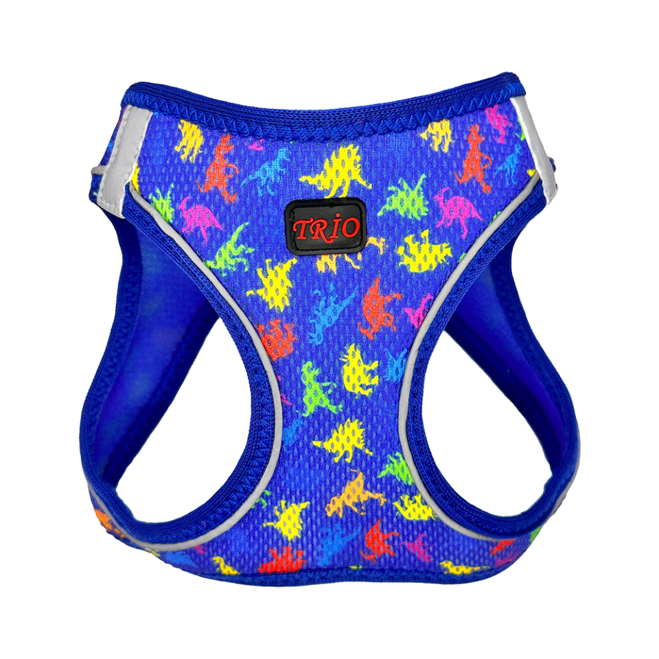 Luckypaw Air-Mesh Dino Kedi ve Köpek Göğüs Tasması (XL)