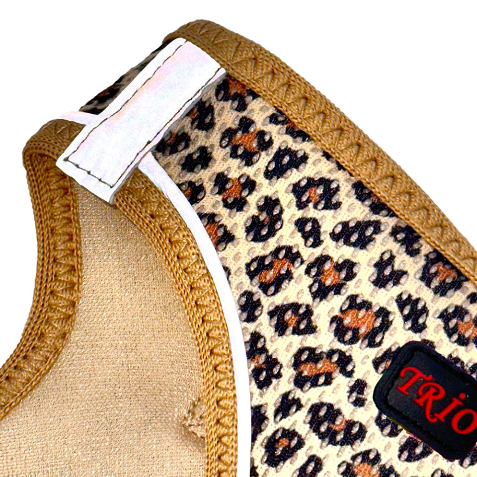 Luckypaw Air-Mesh Leopard Kedi ve Köpek Göğüs Tasması (M)